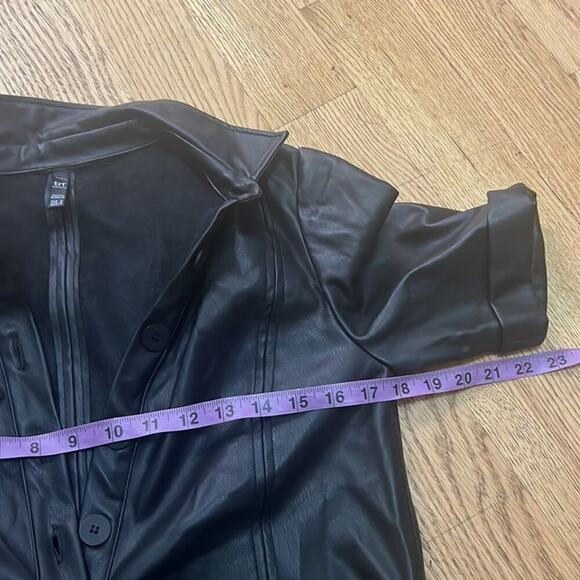 ZARA TRF COLLECTION FAUX LEATHER SHIRT DRESS SIZE M - Picture 8 of 8